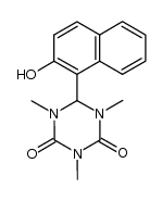 6-(2-hydroxy-naphthalen-1-yl)-1,3,5-trimethyl-[1,3,5]triazinane-2,4-dione Structure