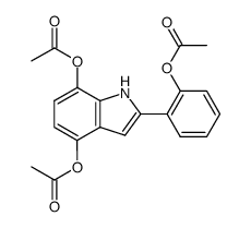 4,7-diacetoxy-2-(2-acetoxy-phenyl)-indole Structure