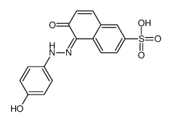 5-[(4-hydroxyphenyl)hydrazinylidene]-6-oxonaphthalene-2-sulfonic acid Structure