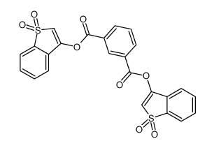 bis(1,1-dioxo-1-benzothiophen-3-yl) benzene-1,3-dicarboxylate结构式