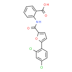 2-{[5-(2,4-Dichlorophenyl)-2-furoyl]amino}benzoic acid结构式