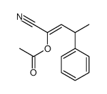 (1-cyano-3-phenylbut-1-enyl) acetate Structure