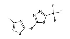 3-methyl-5-(5-trifluoromethyl-[1,3,4]thiadiazol-2-ylsulfanyl)-[1,2,4]thiadiazole Structure