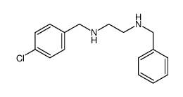 N-benzyl-N'-[(4-chlorophenyl)methyl]ethane-1,2-diamine结构式