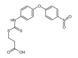 3-[[4-(4-nitrophenoxy)phenyl]carbamothioylsulfanyl]propanoic acid Structure