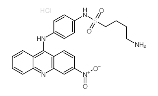 1-Butanesulfonamide,4-amino-N-[4-[(3-nitro-9-acridinyl)amino]phenyl]-, hydrochloride (1:2) Structure