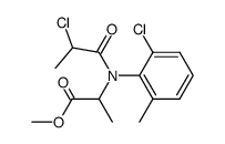 2-[(2-Chloro-6-methyl-phenyl)-(2-chloro-propionyl)-amino]-propionic acid methyl ester结构式