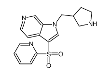 3-pyridin-2-ylsulfonyl-1-(pyrrolidin-3-ylmethyl)pyrrolo[2,3-c]pyridine结构式