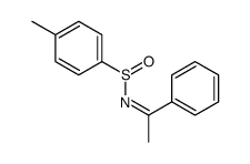 Benzenesulfinamide, 4-methyl-N-(1-phenylethylidene)-, (S)- Structure