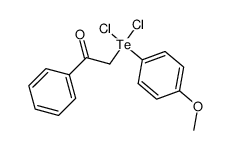 Phenacyl-[4-methoxy-phenyl]-tellurdichlorid结构式