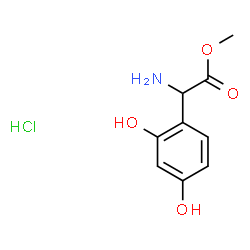 methyl [amino(2,4-dihydroxyphenyl)]acetate hydrochloride structure