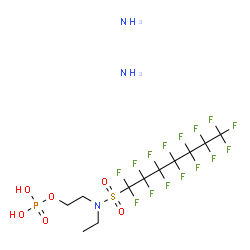 diammonium 2-[ethyl[(pentadecafluoroheptyl)sulphonyl]amino]ethyl phosphate Structure