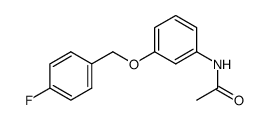 N-(3-((4-fluorobenzyl)oxy)phenyl)acetamide结构式