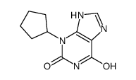 3-cyclopentyl-7H-purine-2,6-dione Structure