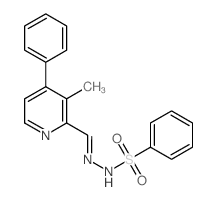 Benzenesulfonic acid,2-[(3-methyl-4-phenyl-2-pyridinyl)methylene]hydrazide Structure