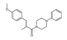 Piperazine, 1-(3-(4-methoxyphenyl)-2-methyl-1-oxo-2-propenyl)-4-phenyl- picture