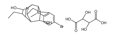 Ajmalan-17,21-diol, 10-bromo-, (17S,21-alpha)-, (R-(R*,R*))-2,3-dihydr oxybutanedioate(1:1) (salt) Structure