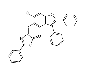 4-((6-methoxy-2,3-diphenylbenzofuran-5-yl)methylene)-2-phenyloxazol-5(4H)-one Structure