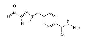 Benzoic acid, 4-[(3-nitro-1H-1,2,4-triazol-1-yl)methyl]-, hydrazide structure