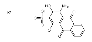 potassium 4-amino-9,10-dihydro-1,3-dihydroxy-9,10-dioxoanthracene-2-sulphonate Structure