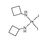 cis-[diiodobis(cyclobutylamino)platinum(II)] Structure