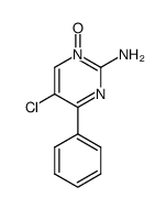 5-chloro-2-amino-4-phenylpyrimidine 1-oxide结构式