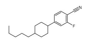 2-氟-4-(反-4-戊基环己基)苄腈结构式