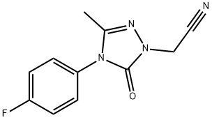 2-[4-(4-fluorophenyl)-3-methyl-5-oxo-4,5-dihydro-1h-1,2,4-triazol-1-yl]acetonitrile Structure