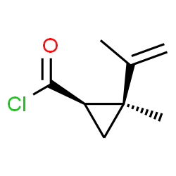 Cyclopropanecarbonyl chloride, 2-methyl-2-(1-methylethenyl)-, cis- (9CI)结构式