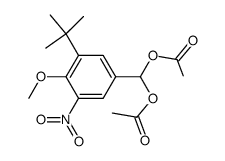 1-tert-butyl-5-diacetoxymethyl-2-methoxy-3-nitro-benzene Structure