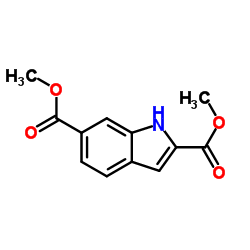 吲哚-2,6-二甲酸甲酯结构式