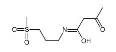 N-(3-methylsulfonylpropyl)-3-oxobutanamide结构式