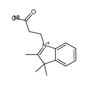 3-(2,3,3-trimethylindol-1-ium-1-yl)propanoic acid,iodide Structure