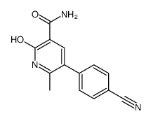 5-(4-cyanophenyl)-6-methyl-2-oxo-1H-pyridine-3-carboxamide结构式