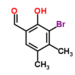 3-BROMO-2-HYDROXY-4,5-DIMETHYL-BENZALDEHYDE Structure