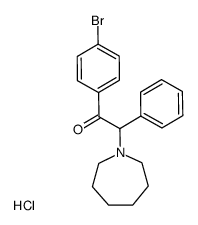 2-Azepan-1-yl-1-(4-bromo-phenyl)-2-phenyl-ethanone; hydrochloride Structure