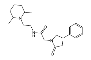 cis-N-[2-(2,6-dimethyl-1-piperidinyl)ethyl]-2-oxo-4-phenyl-1-pyrrolidineacetamide Structure