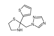 2-thiophen-2-yl-2-(1,2,4-triazol-1-ylmethyl)-1,3-thiazolidine结构式