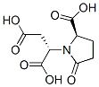 (S)-2-[(2R)-2-Carboxy-5-oxopyrrolidin-1-yl]butanedioic acid structure