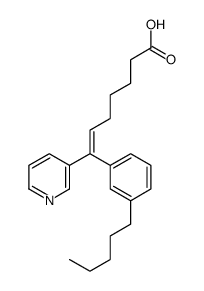 7-(3-pentylphenyl)-7-pyridin-3-ylhept-6-enoic acid结构式