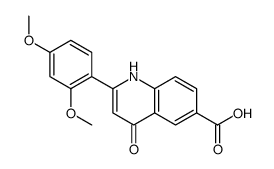 2-(2,4-dimethoxyphenyl)-4-oxo-1H-quinoline-6-carboxylic acid结构式