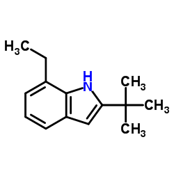 7-Ethyl-2-(2-methyl-2-propanyl)-1H-indole Structure