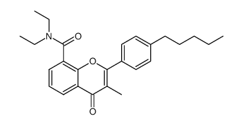 3-methyl-4'-n-pentylflavone-8 -carboxylic acid N,N-diethylamide结构式