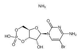 5-bromocytidine cyclic 3',5'-monophosphate ammonium salt结构式