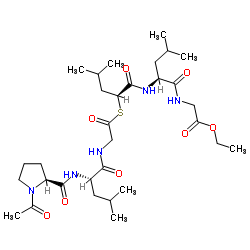 Ac-Pro-Leu-Gly-[(S)-2-mercapto-4-methyl-pentanoyl]-Leu-Gly-OEt Structure