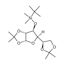 3-O-(tert-butyldimethylsilyl)-1,2:5,6-di-O-isopropylidene-α-D-glucofuranose Structure