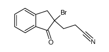 2-Brom-2-<2-cyanaethyl>-indanon Structure