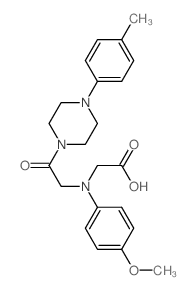 ((4-Methoxyphenyl){2-[4-(4-methylphenyl)piperazin-1-yl]-2-oxoethyl}amino)acetic acid Structure