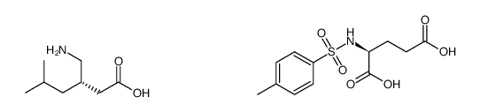 tosyl-L-glutamic acid compound with (S)-3-(aminomethyl)-5-methylhexanoic acid (1:1)结构式