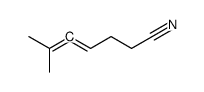 6-methyl-hepta-4,5-dienenitrile结构式